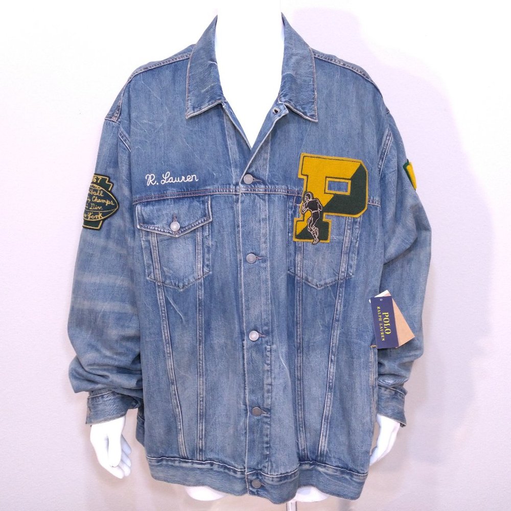 POLO RALPH LAUREN New 3XLT Denim Jean Jacket NWT TAGS XXXL BIG & TALL RL TIGERS - Picture 2 of 16